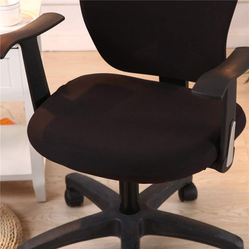 Computer Office Chair Cover - Split Protective & Stretchable Cloth Polyester Universal Desk Task Chair Chair Covers Stretch Rotating Chair Slipcov...