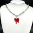 Gothic Bleeding Heart Necklace Dropping Blood Thorn Heart Pendent Choker for Men and Women...