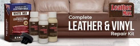 Leather Max Quick Blend Refinish and Repair Kit White, Restore Couches, Recolor Furniture & Repair Car Seats, Jackets, Sofa, Boots 3 Color Shades ...