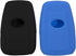Lcyam Silicone Key Fob Cover Compatible with Toyota 4Runner RAV4 XLE Highlander XSE Camry SE Prius CHR Corolla ( Black Blue, 4 Button)...