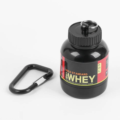 Protein Powder and Supplement Funnel Keychain - Protein Powder Container with Durable Key-Chain Portable to-Go Container for The Gym, Workouts, Fi...