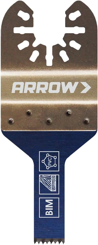 Arrow OSC100-1 Fine Detail Blade for Use with Oscillating Tools, Cuts Wood, Wood with Nails, PVC, Drywall, 3/8 Inch, 1-Piece...