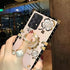 for Samsung Galaxy S21 Ultra Bling Case Fashion Square Bling Diamond Glitter Soft Trunk Cover with Ring Holder Kickstand Phone Skin,Gold...