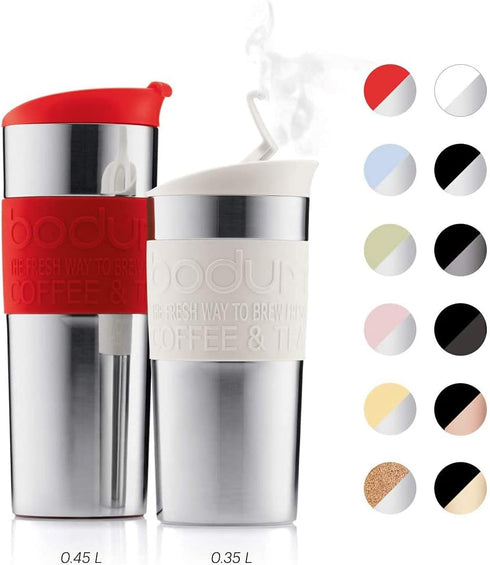 Bodum 11068-01 Vacuum Travel Mug, 0.35 L - Small, Black 1 Count (Pack of 1)...