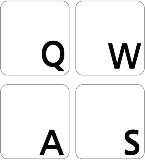 Online-Welcome English US Keyboard Stickers Transparent Background Black Letters for PC Computer Laptop Keyboards...