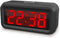 Digital Alarm Clock, Small Wall Clock, Battery Operated, 1.2" LED Large Display, 2-Level Brightness Dimmer, 12/24Hr, Snooze, 4 PCS AA Batteries La...