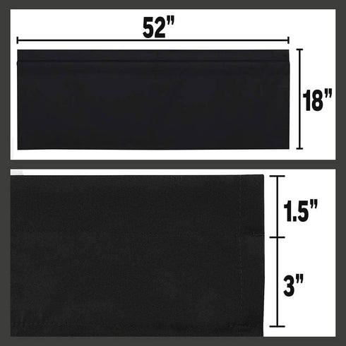 Valea Home Blackout Valance Curtains Waterproof Soft Rod Pocket Valance for Kitchen and Bathroom Window Room Darkening Valances for Bedroom, 52 in...