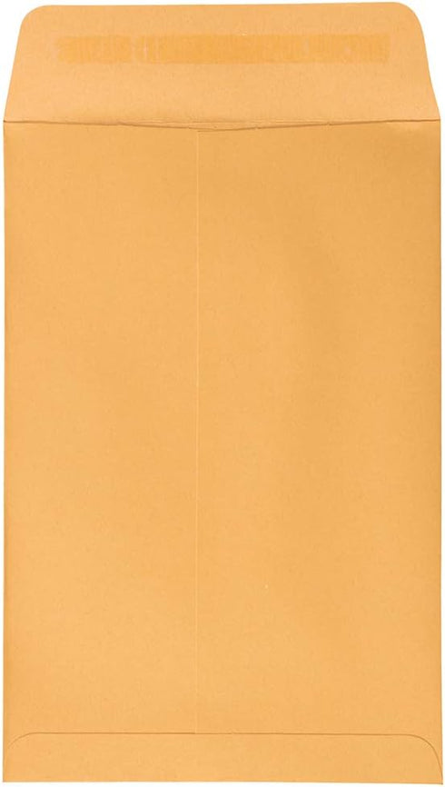 JAM PAPER 6 x 9 Open End Catalog Envelopes with Peel and Seal Closure - Brown Kraft Manila - 50/Pack...