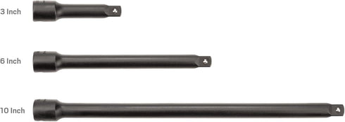 TEKTON 3/8 Inch Drive Impact Extension Set, 3-Piece (3, 6, 10 in.) | SIA91000...