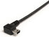 StarTech.com 3 ft. (0.9 m) Right Angle USB to Mini USB Cable - USB 2.0 A to Right Angle Mini B - Black - Mini USB Cable (USB2HABM3RA)...