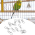 12 Pcs Pet Birds Foot Rings Cage Door Buckle Lock Claw Snap Hook Iron Anti-Escape Accessory for Pet Birds Small Animals...