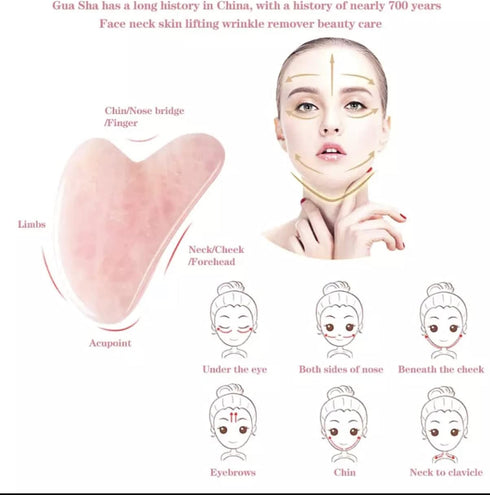 Face Roller Skin Care - Jade Roller Gua Sha Set, Rose Quartz Face Roller | Ultimate Facial Skin Care Products & Beauty Products Tools | Jade Facia...