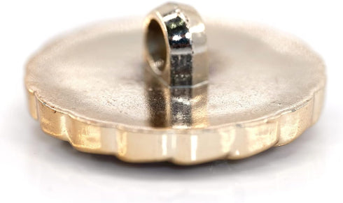 20 pcs White Translucent Acrylic Electroplate Enamel Edges Sewing Shank Buttons for Coats -25mm -1"...