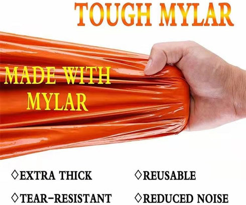 GALAXYLENSE Emergency Thermal Sleeping Bag, Survival Bivvy Sacks Blanket with Whistle, Waterproof Lightweight Survival Shelter Blanket Bag Gear fo...