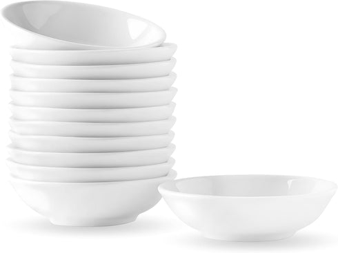 UIBFCWN Sauce Dish Dipping Bowls, 12 Pack Ceramic Dip Bowls Set, 1.2 Oz Soy Sauce Dish, White Dipping Bowls Bulk, Asian Sauce Bowls for Ketchup, B...