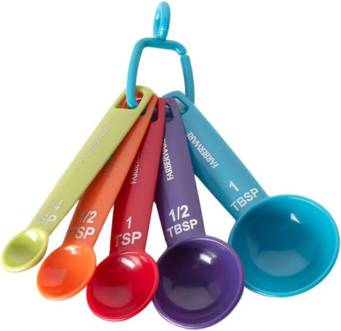 Farberware Color 9-Piece Plastic Measuring Cups and Spoons Set...