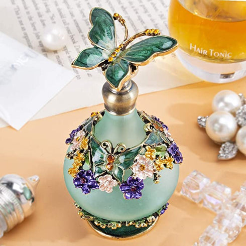H&D HYALINE & DORA H&D Retro Mini Green Butterfly Perfume Bottle 24ml...