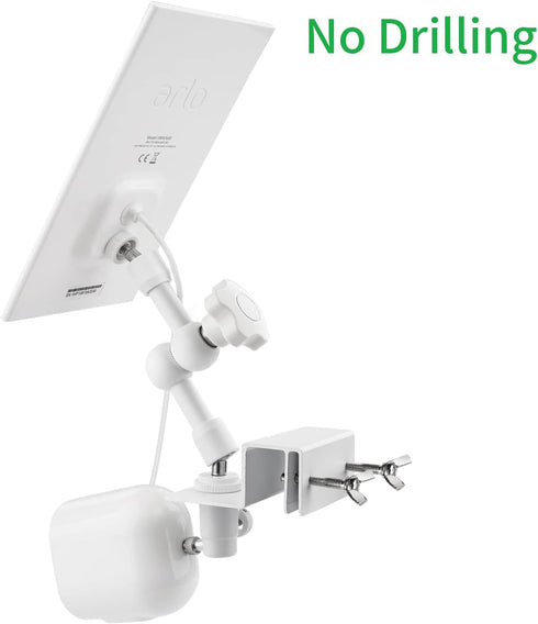 ALERTCAM 2-in-1 Weatherproof Gutter Mount for Arlo Solar Panel and Arlo Pro/Arlo Pro 2/Arlo Pro 3/Arlo Pro 4/Arlo Ulra Security Camera, Perfect An...