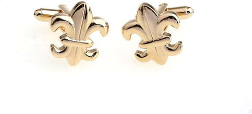 Fleur De Lis Pair Cufflinks in a Presentation Gift Box & Polishing Cloth …...