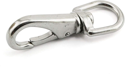 2-Pack M5 Swivel Eye Snap Hook 304 Stainless Steel Boat Marine Pet Chains Keychains Lanyard Hook Multi-Use Spring Snap Hook Clasp Hardware Accesso...