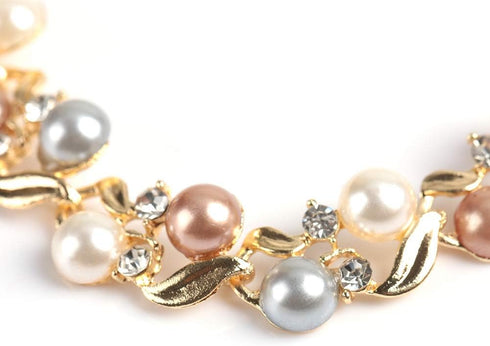 ZJchao 3pcs Fashion Jewelry Set, Pearl Crystal Fashion Eyes Drop Earrings Necklace for Dating, Party, Fashion Show...