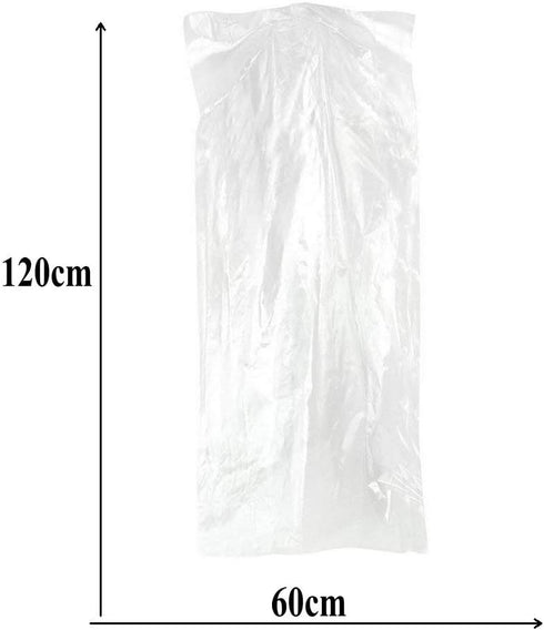 Pack of 50 Garment Bag,Transparent Suit Bag,Clothing Cover,Gown and Dress Storage Bag (60 × 120 cm)...