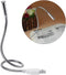 Silver USB Flexible Light Gooseneck Led Glowing Lamp Laptop Computers Studying for Office Working Writing Reading Accessories Desk Lamps Office Ad...