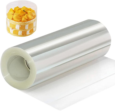 YQL Cake Collar 6 Inch,Acetate Cake Collar Roll DIY Acetate Sheet Baking Transparent Mousse Cake Sheets Surrounding Edge Clear Cake Strips for Bak...