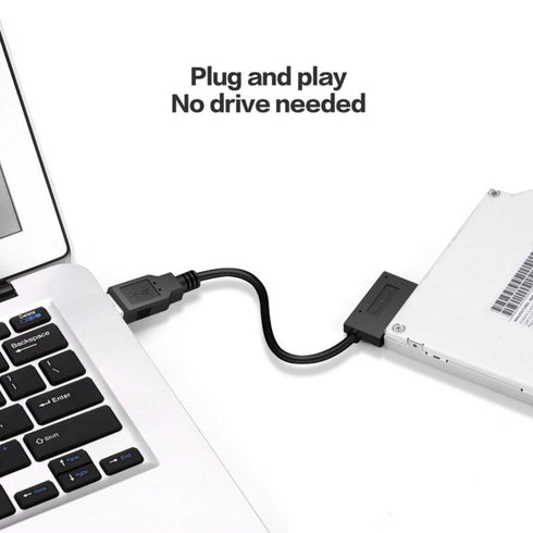 chenyang CY USB 3.0 to 7+6 13Pin Slimline SATA Cable Adapter for Laptop CD DVD ROM Optical Drive...