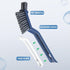 2-in-1 Cleaning Scrub Brush for Bathroom Gap, Long Handle Scrubber with Built-in Clip and Scraper, Holder Shower Cleaner Brushes for Kitchen Sink ...