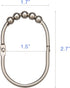 2LB Depot Wide Shower Curtain Rings/Hooks Set, Decorative Brushed Satin Nickel Finish, Easy Glide Rollers,100% Rustproof Stainless Steel, Set of 1...