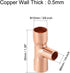 uxcell 3/8-inch X 1/4-inch X 3/8-inch Copper Reducing Tee Copper Pressure Pipe Fitting Conector for Plumbing Supply and Refrigeration 3pcs...