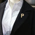 A-Z Letter Brooch Pin Gold Plated Faux Pearl Initial Lapel Pin White Pearl Capital Letter Safty Pin for Women Girls Clothing Bags Accessories...