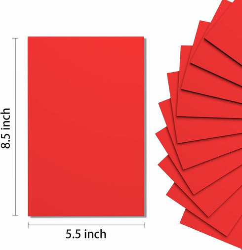 Do²ping Red Foam Sheets Crafts, 8.5x5.5 Inch Eva Craft Foam Paper for Crafts Project Classroom Scrapbook DIY Cosplay (Red-10 Sheets)...