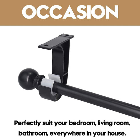 AddGrace Ceiling Curtain Rod Bracket, Heavy Duty Curtain Rod Holder with Plastic Buckle, Aluminum Alloy, Window Hardware Fit up to 1-2/16 Inch, Se...