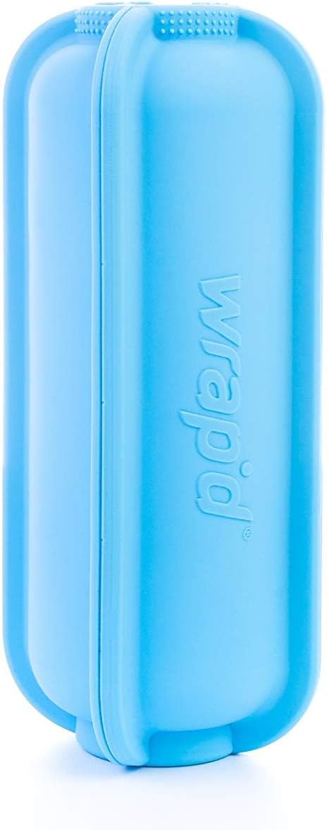 Blue Wrap'd Reusable Silicone Lunch Burrito Flatbread Wrap Holder Container Alternative to Beeswax Wraps Cling Wrap...
