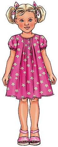 BUTTERICK PATTERNS B4176 Children's/Girls' Top, Dress, Shorts and Pants, Size 2-3-4-5...