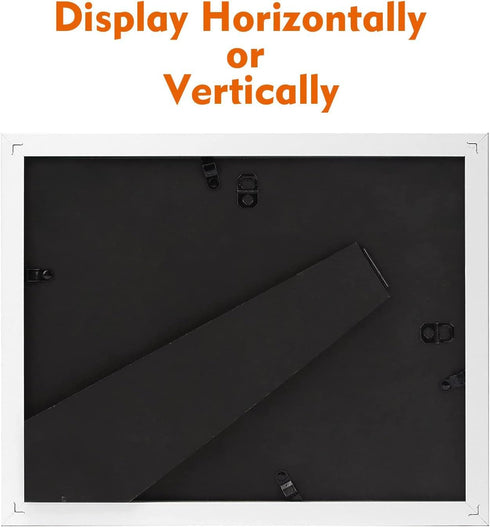 Frametory, 8.5 x 11 Picture Frame with Back Hangers for Wall Display, Easel Stand for Tabletop, for Certificates, Documents, Awards, Acknowledgeme...