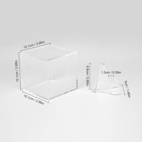 Clear Acrylic Souvenir Collectables Display Case Holder Box, Acrylic Easel Display Stand Box and Stand Holder for Watches Capsules Challenge Medal...