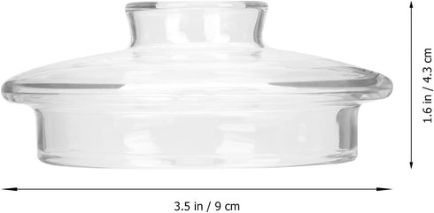 Luxshiny 2pcs Glass Teapot Replacement Lids:Tea Cup Covers, Teapot Covers, Teapot Lid Replacement, Clear Tea Kettle Lids Lids, Glass Teapot Access...