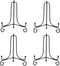 (4 pack)8"Iron Display Stand, Black Iron Easel Plate Display Photo Holder Stand, Displays Picture Frames, Cookbooks, Decorative Plates, Tablets an...