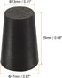 MECCANIXITY Rubber Tapered Plug 13mm to 17mm Solid Test Tubes Bungs Stopper Black for Lab Home 5 Pieces...