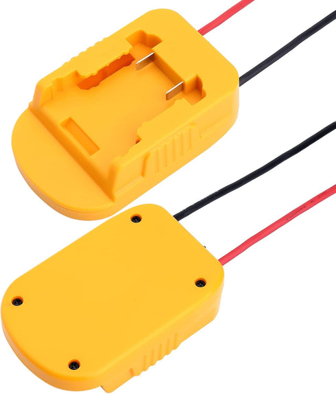 ELEFLY 2 Pack Power Wheels Adapter Compatible with Dewalt 20V Battery DCB206 DCB204 with Fuse & Wire terminals, Power Connector for Rc Car Toys, R...