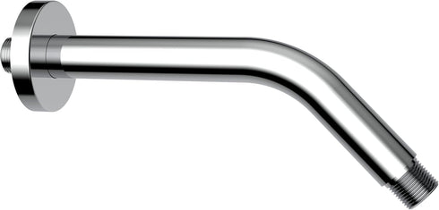 Aquaiaw Shower Arm and O-Ring Flange, 8 inch, Solid Brass, Round, Both Soldered 1/2 NPT Tapered Threads, Wall Mount Shower Arm Extension with Escu...