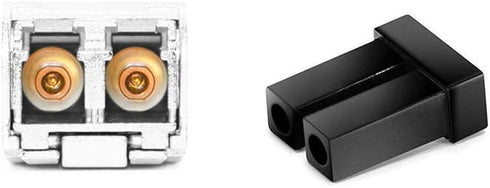 SFP SFP+ Ethernet Dust Cover Fiber Optic Port Plug Dust Caps for LC Duplex Port, Black Silicone, 20pcs...