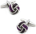 Black Purple Twist Knot Cufflinks for Men French Tuxedo Shirt In Gift Box Metal Wedding Business Shirt Cufflinks Anniversary Present...