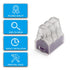 50pcs 6 Port Push-in Electrical Wire Connector, PCT-106 Quick Connection Terminal Compact Wire Connector for 18-12 AWG Solid Stranded Wires...