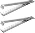 2Pcs Silver Garlic Peeler Garlic Peeling Tweezers Remover Tool Tongs Kitchen Tools Fish Bone Tweezers Set Stainless Steel Garlic Tweezer Remover T...