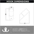 Franklin Brass Modern Slant (5-Pack) Single Wall Hooks 1-Prong Coat/Hat Pure White/Nickel Hooks for Hanging Wall Mount Hanger Clothes, Purse, Bag,...