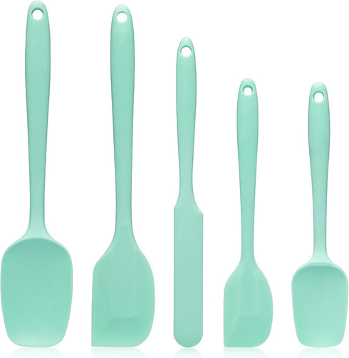 Silicone Spatula Set of 5 Spatulas Silicone Heat Resistant 446°F Kitchen Spatulas for Baking, Cooking and Mixing,Non Stick Cookware Food Grade, BP...